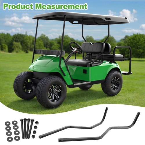 10L0L Heavy Duty Golf Cart Rear Strut Support Brackets for EZGO TXT Long Roof (Fits 88 Inch Long Top Models Only), Durable Rear Strut Brace & Long-Lasting Performance