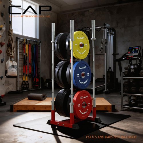 CAP Barbell Olympic Bumper Plate Rack - Durable Storage Solution for Home Gyms