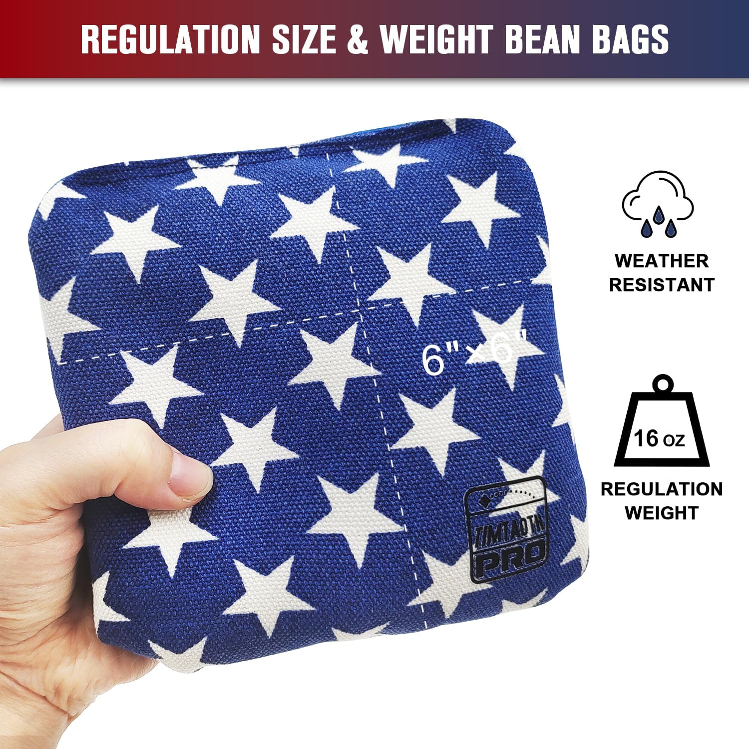 Skiennix Dual-Sided Cornhole Bags - Professional Regulation Set of 8 | Slick & Stick Design