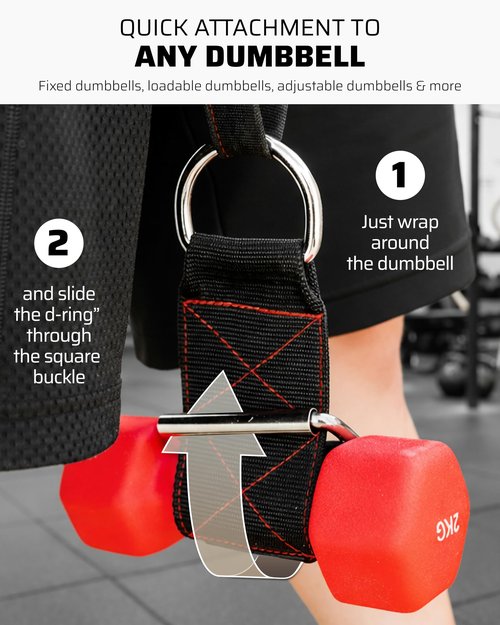 THEFITGUY Ultimate Dip Belt & Dumbbell Straps Bundle – For Loading Plates, Dumbbells & Barbells | Secure Fit, Horizontal Weight, Built for Heavy Dips & Squats