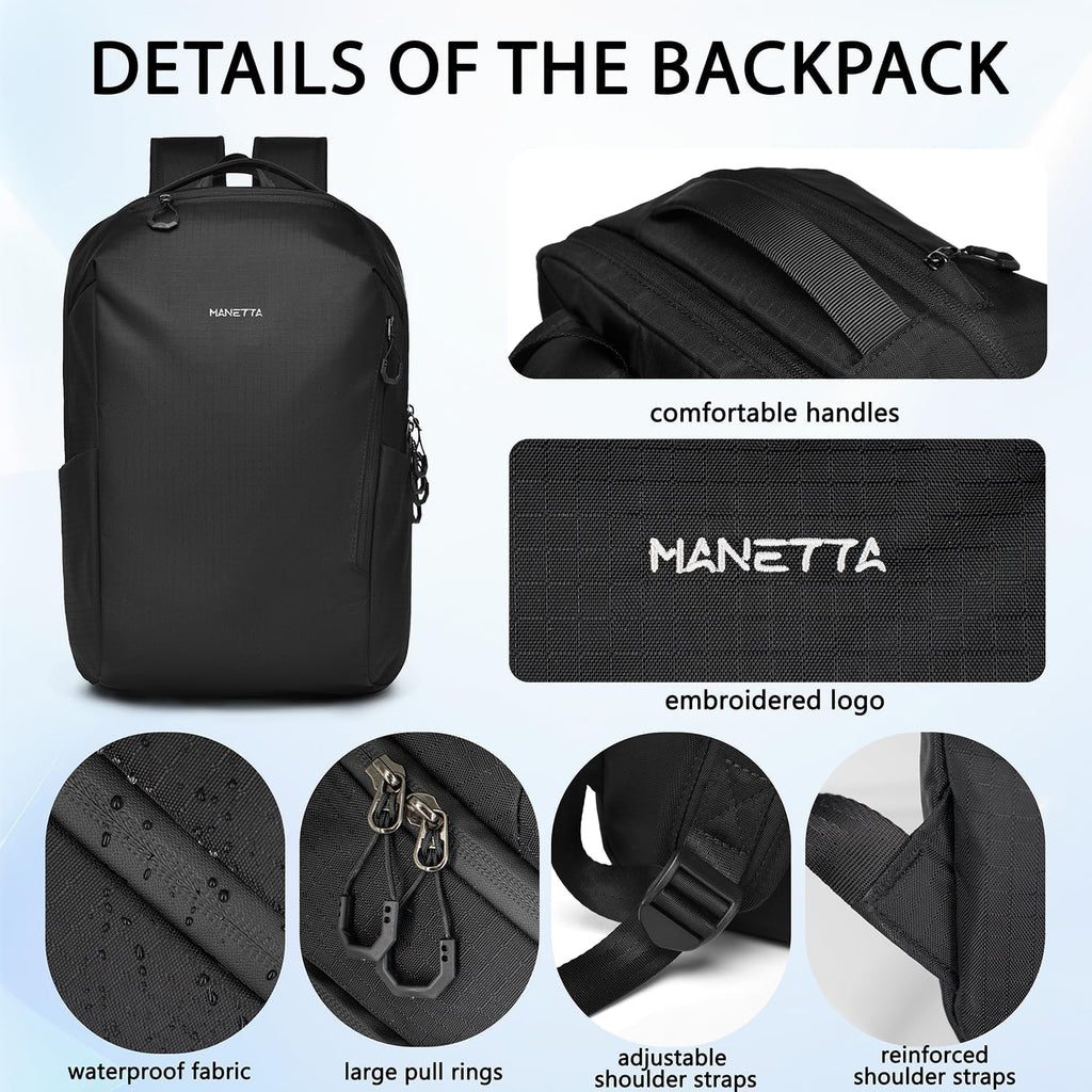 Skiennix Laptop Backpack - Minimalist, Abrasion & Water Resistant, 25L Lightweight Daypack for Work & Leisure