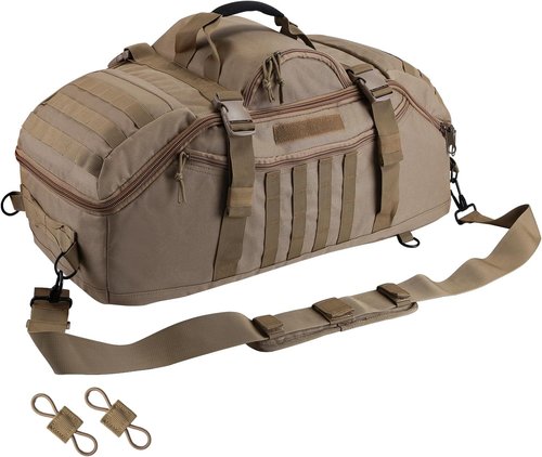 Hannibal Tactical 55L Duffle Bag - Versatile 3-in-1 Tactical Backpack for Gym & Outdoor | Coyote Color