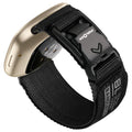 Bandletic Sport Band Compatible with Fitbit Versa 4 Bands for Men and Women, Soft Nylon Replacement Strap with Magnetic Fidlock V-Buckle for Fitbit Versa 3/Sense 2/Sense, Large, Black