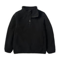 EIGIOO Toddler Boys Girls Fleece Quarter Zip Pullover Jacket Kids Lightweight Long Sleeve Outerwear 10-12 Years Black