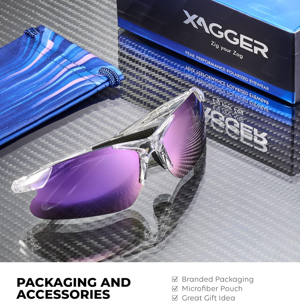 Xagger Kids Polarized Sports Sunglasses - Durable TR90 Frame for Boys & Girls | Baseball & Softball