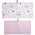 Pin Hunters Microfiber Golf Towel | Premium Waffle Towel with Clip | Large 31"×15.5" Towel for Golf Bags | Fun Gift for Wife | Stylish Golf Gear | Pink Blossoms Women's