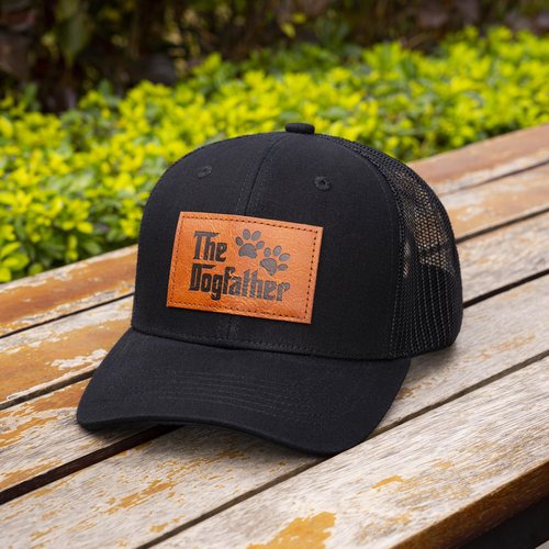 68LDROOTER The Dogfather Trucker Hat for Men, Best Dog Dad Gifts, Adjustable Mesh Back Baseball Cap, Idea (US, Alpha, One Size, The Dog Father)