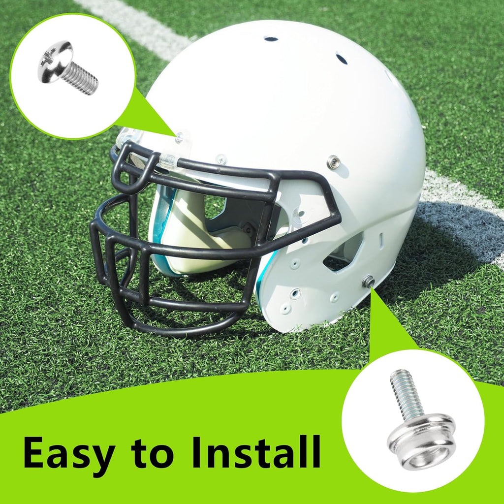 Skiennix Universal Helmet Mask Screw - Compatible with Youth Football, Baseball & Hockey Helmets | Stabilization System to Reduce Head Injury