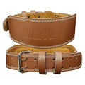 Nicynin Leather Weight lifting Belts for Men - 6 Inch Padded Lumbar Back Support Belt, Workout Waist Brace for Weightlifting Powerlifting Deadlifts Squat Strength Training Fitness