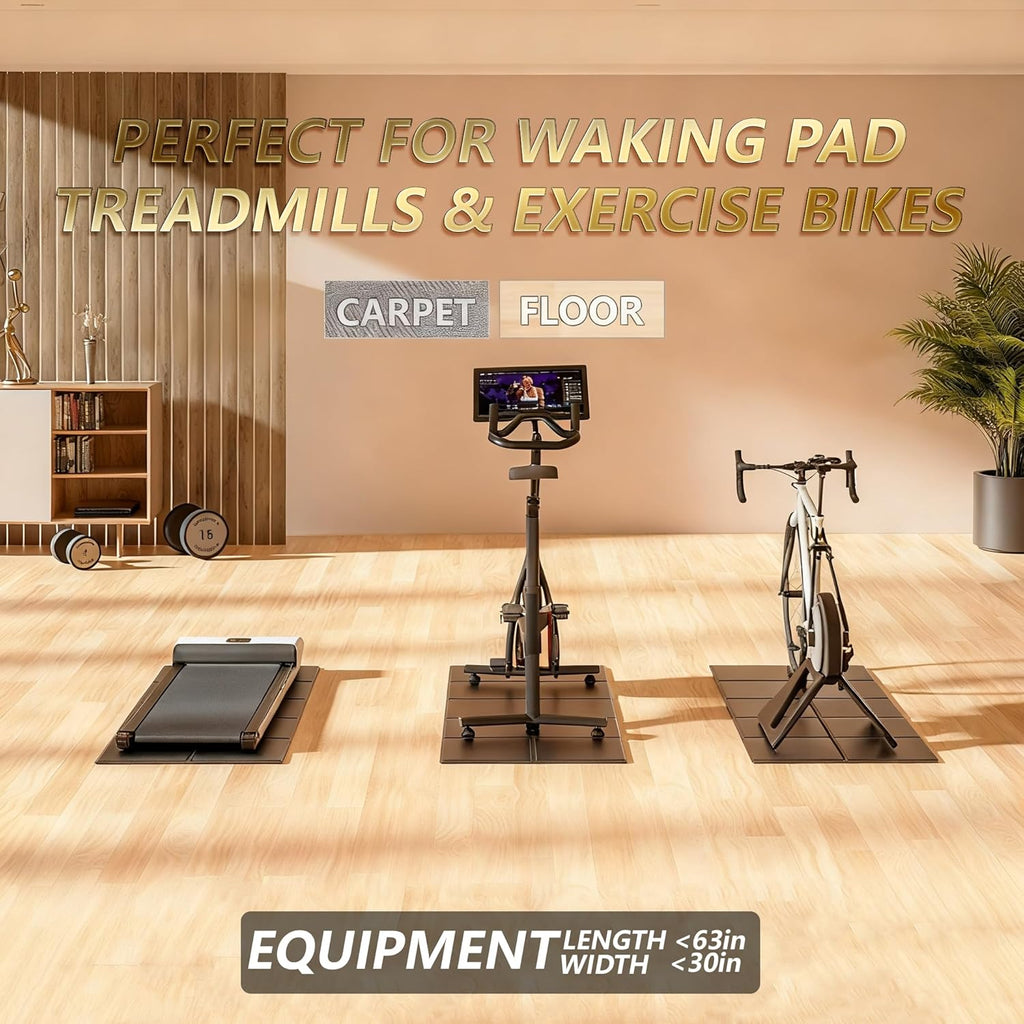 Walking Pad Mat 63"x30" by [Brand Name] - Durable Protection for Carpet & Hardwood Floors | 0.24" Thick Exercise Equipment Mat
