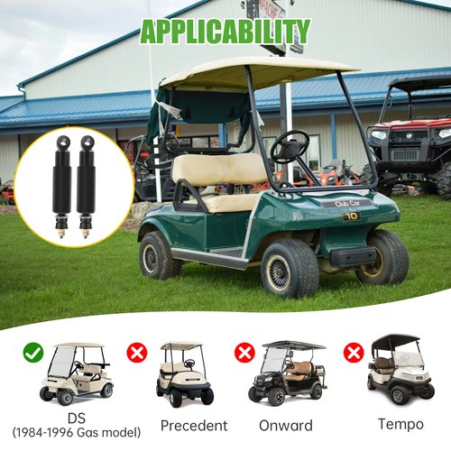 10L0L Golf Cart Rear Shock Absorber Kit Compatible with Club Car DS (1984-1996) Replacement Parts 1011085, 1014234