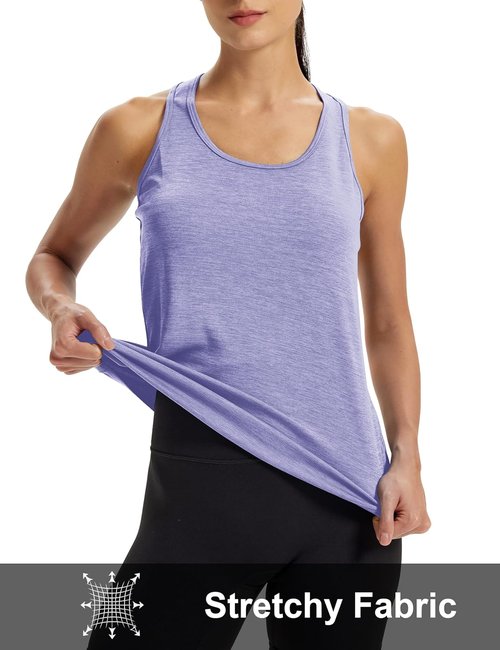 MAGCOMSEN Women's Athletic Tank Top - Sleeveless Racerback Design for Yoga & Gym Workouts | Comfortable Fit