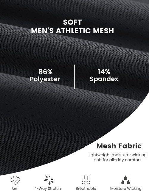 MAGCOMSEN Men's Athletic Dry Fit Shirt - Lightweight Mesh Short Sleeve for Performance & Hiking