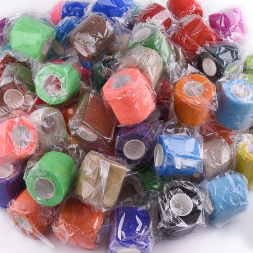 BQTQ 84 Rolls Self Adhesive Bandage 2 Inch x 5 Yards Self Adherent Tape Breathable Athletic Stretch Bandages Selfstick Bandage Wrap for Athletic Sports Wrist Ankle (Rich Color)
