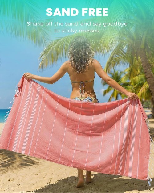 Antfuny Turkish Beach Towels - 4 Pack Yoga Blankets for Gym & Workout | Perfect Gift for Women