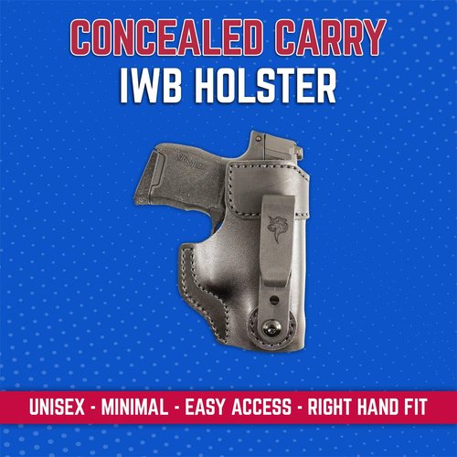 Gunhide, 179, Sof-Tuck 2.0 Inside Waistband Holster, Fits Sig P365, Right Hand, Black Suede Leather