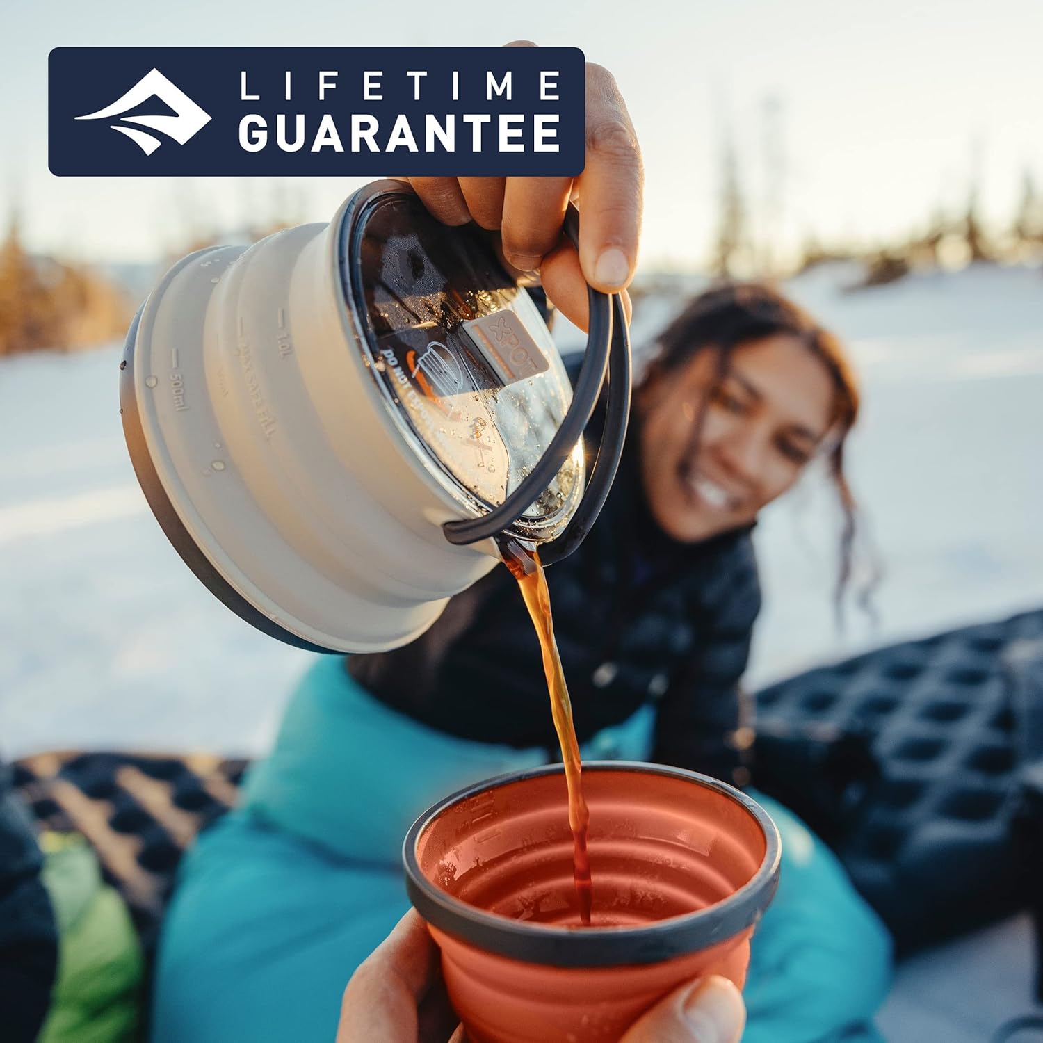 Sea to Summit X-Pot Collapsible Kettle & Mug Set - Perfect for Backpacking & Camping
