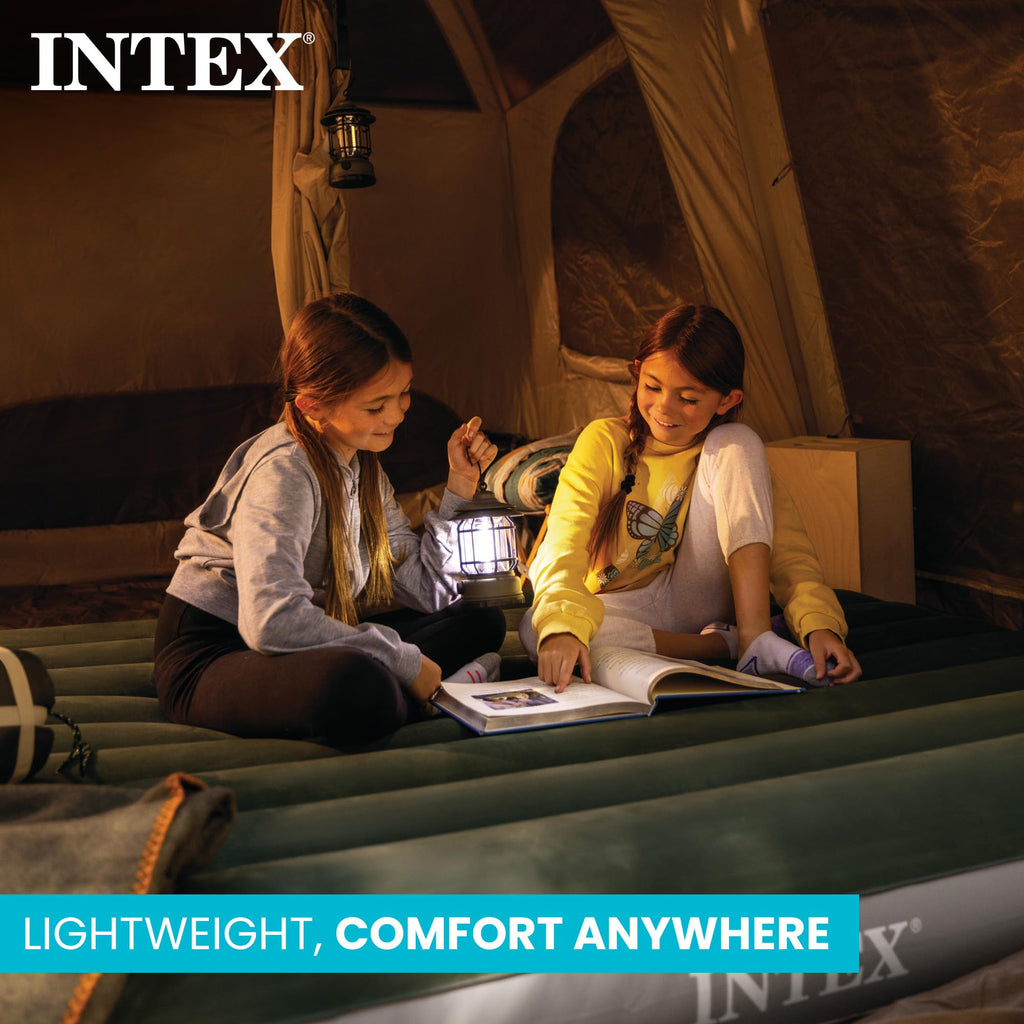 Intex 64109E Dura-Beam Standard Prestige Air Mattress - Fiber-Tech – Queen Size – 10in Bed Height – 600lb Weight Capacity – Pump Sold Separately