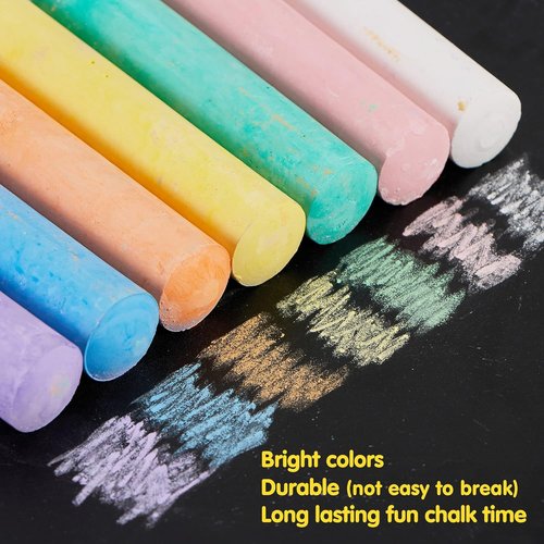JOYIN 160 PCS Sidewalk Chalk Set | Non-Toxic, Washable Jumbo Chalk in 16 Vibrant Colors for Outdoor Art