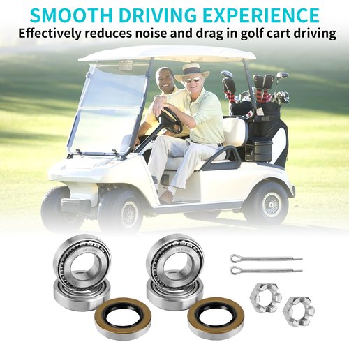 10L0L Golf Cart Front Wheel Hub Bearing & Seal Kit for EZGO 1976-up Gas & Electric, OEM# 50892G1 25146G1 70895G01