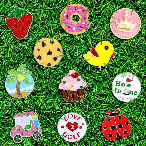 Hole in One Glitzy Ball Marker with Hat Clip