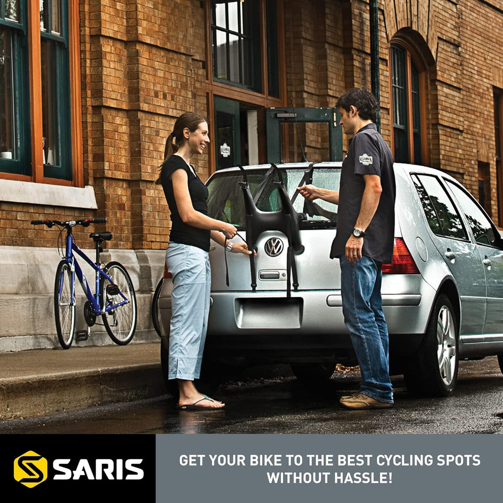 Saris Solo Bike Rack - Lightweight Trunk Mount 1-Bike Carrier for Cars & SUVs - Tool-Free & Compact