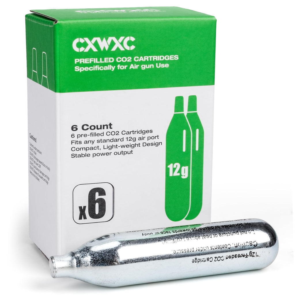 8 Gram/ 12 Gram CO2 Cartridges for Paintball - CO2 Cylinder CO2 Cartridges for Airsoft, Air Gun, Pepper Gun P2P HDP 50 Compact(12G-6PC)