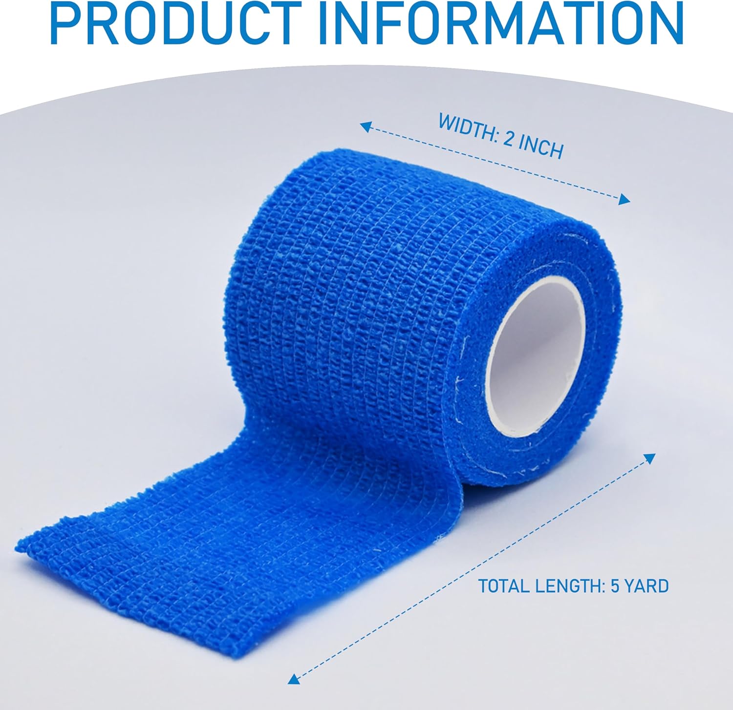 Skiennix Self-Adhesive Bandage Wrap - 2 Inch x 5 Yards, Breathable Elastic Tape for Sports & Pets