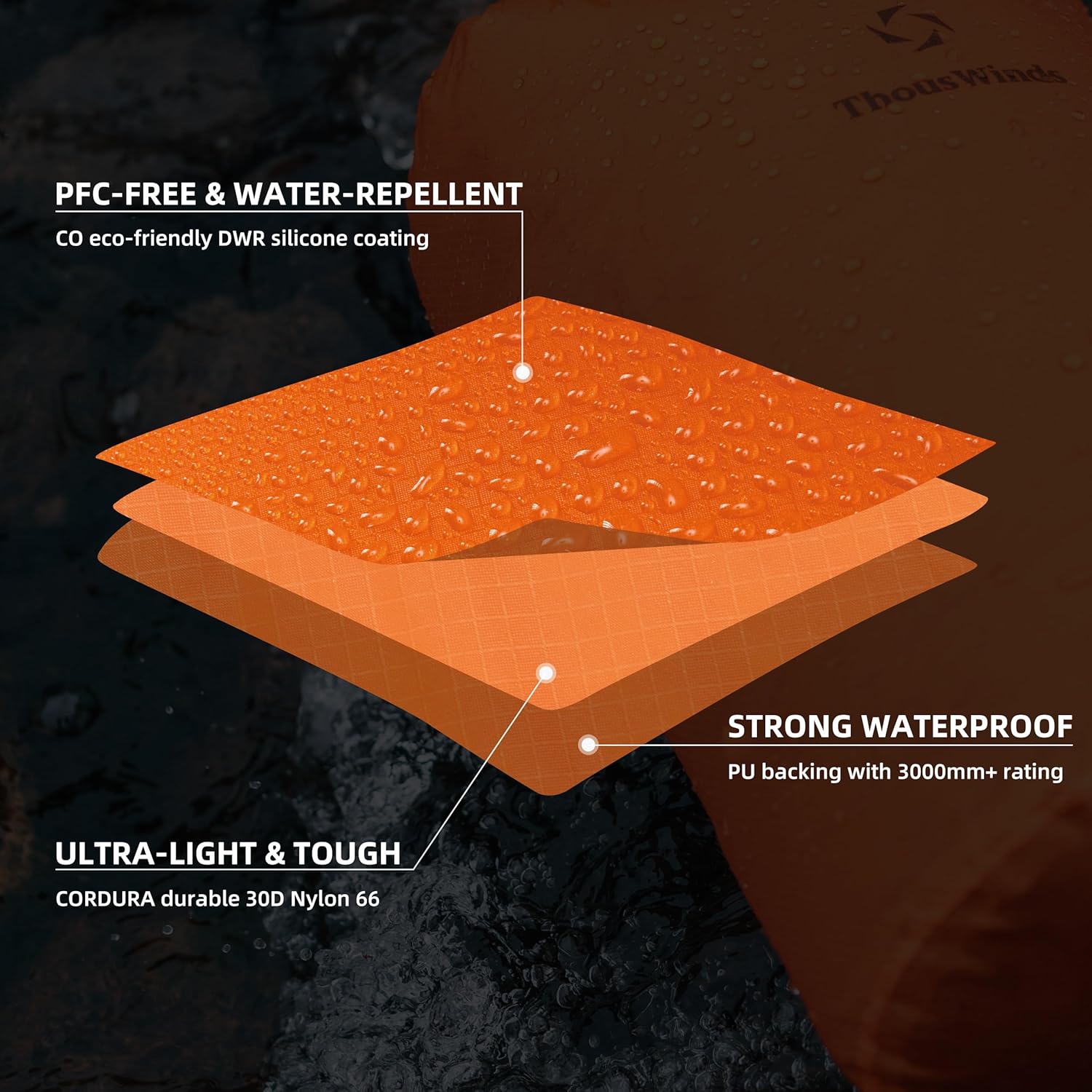 Thous Winds Waterproof Dry Bag - 12L Lightweight Roll Top Storage Sack for Travel & Outdoor Adventures