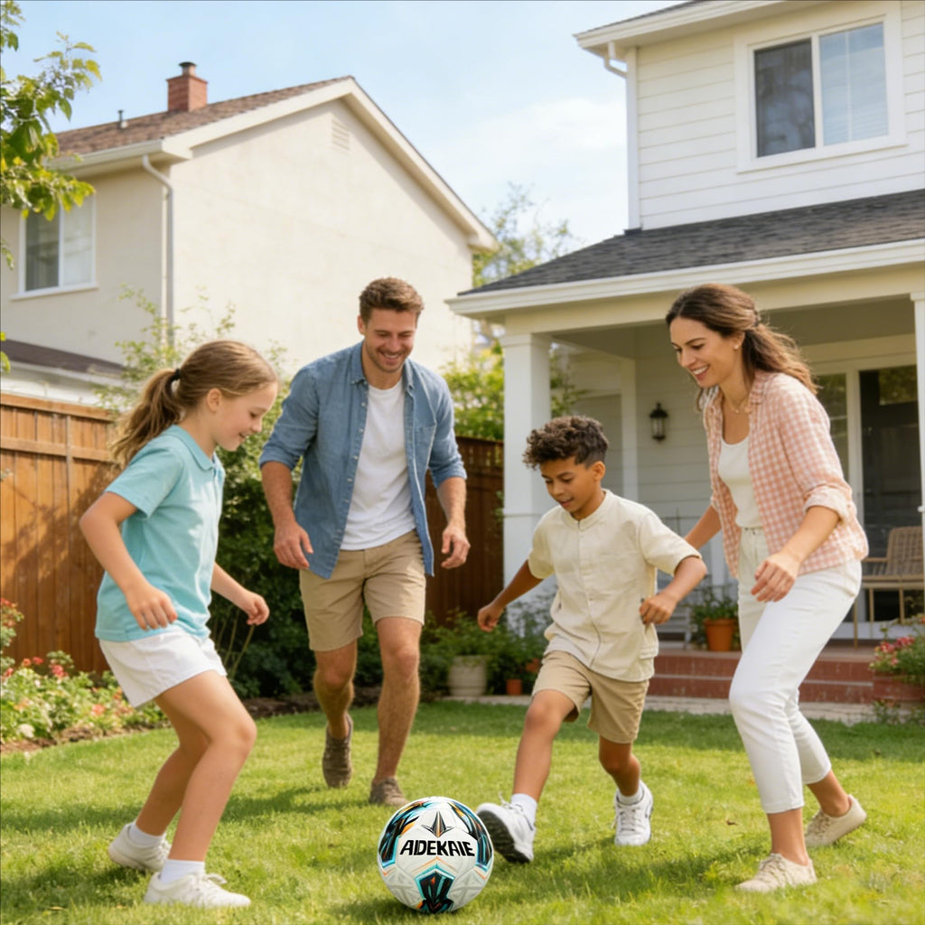 Soccer Ball Size 5 for All Age Recreational or Professional Outdoor Practice, PU Official Size&Weight, Size 5 Soccer Ball for Boys Youth Adults College Team, Ideal Gifts with Pump and Carry Net