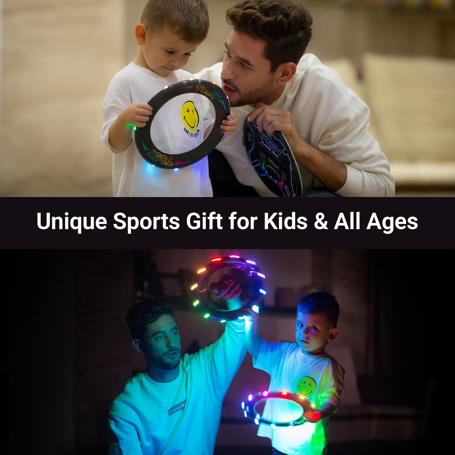 TOSY Flying Ring - Super Bright RGB Multicolor LED Toy | Waterproof & Safe for Kids, Teens, and Easter Gifts