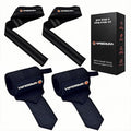 Speedura Heavy Duty Cotton 23'' Lifting Straps & 22'' Wrist Wraps Set – Premium Support for Deadlifts, Powerlifting & Strength Training – Weight Lifting Wrist Wraps for Men & Women