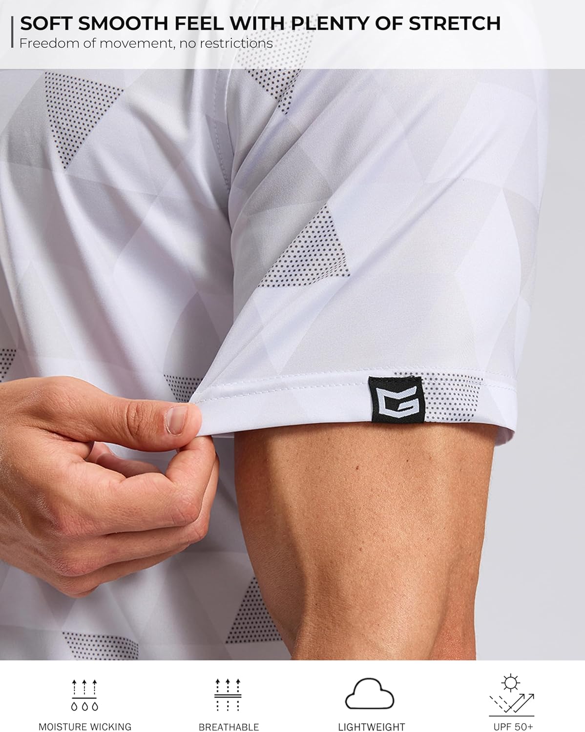 Skiennix Men's Golf Shirt - Short Sleeve Moisture-Wicking Polo | Lightweight Casual Fit