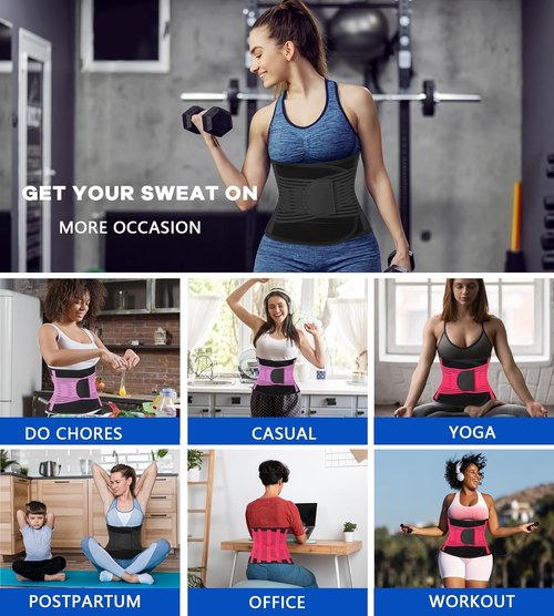 KOOCHY Waist Trainer - Adjustable Sweat Band for Tummy Control & Weight Loss | Unisex Fitness Belt