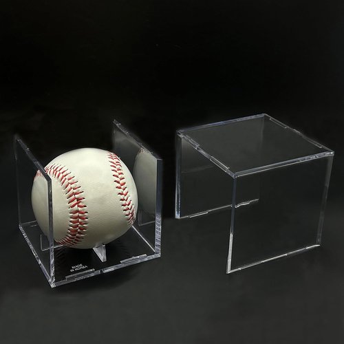Baseball & Golf Ball Display Case - Clear Acrylic Cube for Memorabilia Storage | Standard Size