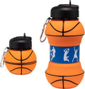 Maccabi Art Clip-On Silicone Basketball Water Bottle - BPA-Free, 18 Oz for Kids