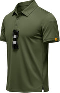 MAGCOMSEN Men's Polo Shirt - Short Sleeve Dry Fit Golf Polo with Moisture Wicking & UPF 50+ Protection