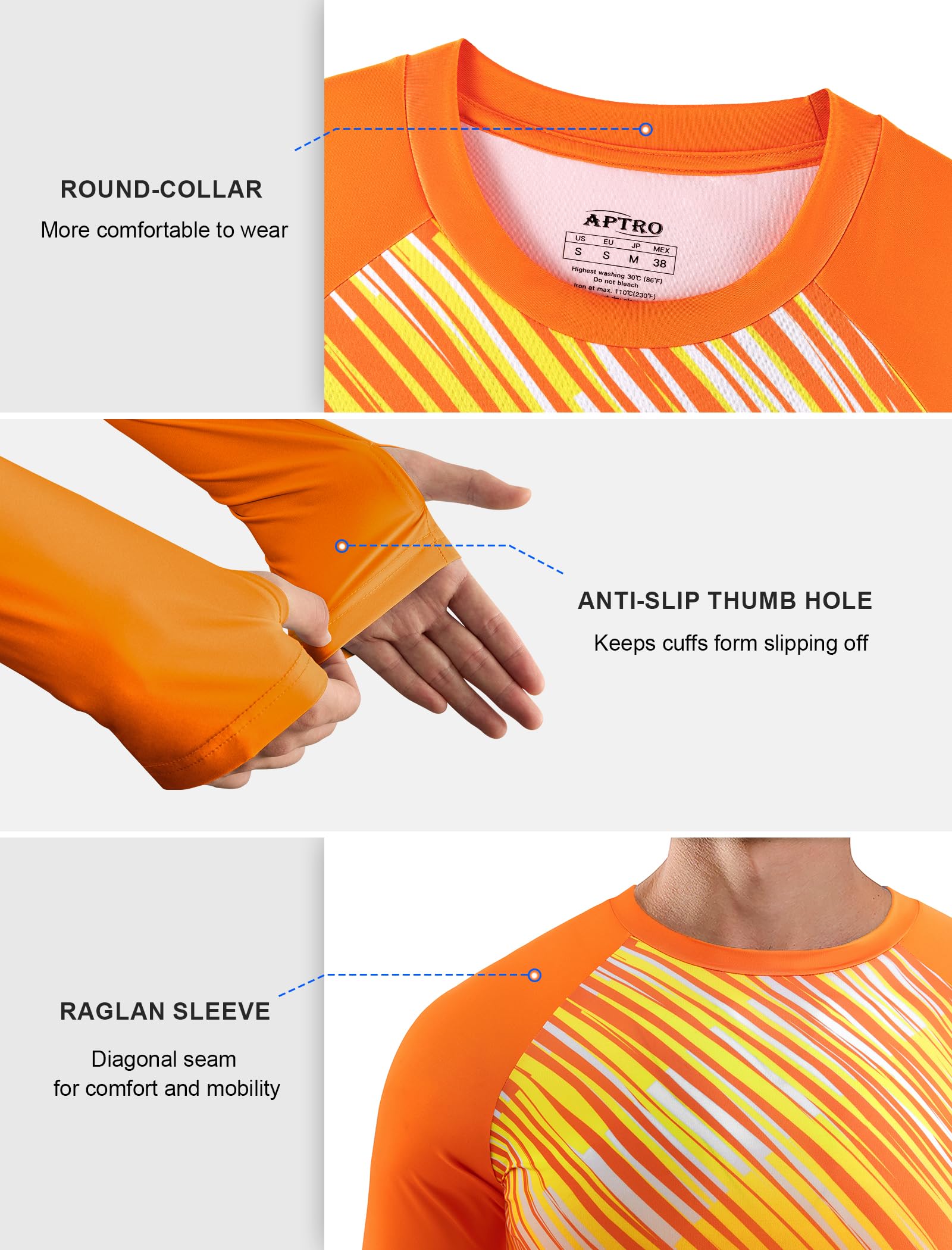 Men's Sun Protection UPF 50+ Long Sleeve Fishing Shirt for Men Quick Dry UV Rash Guard T-Shirt for Swim Running Athletic