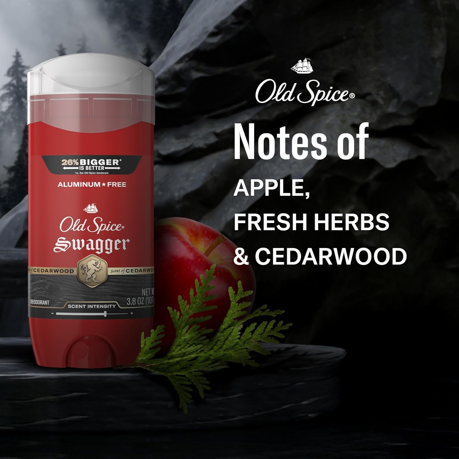 Old Spice Aluminum-Free Deodorant - 24/7 Odor Protection & Lasting Freshness | Swagger Lime & Cedarwood, 3.8 oz (Pack of 3)