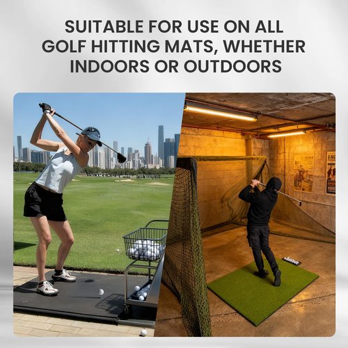 GKandi Golf Rubber Tee Value 2 or 5 Pack, Adjustable Height from 2.1" to 2.9" Unbreakable Durable for Practice Mat, Driving Range Tees Holder for Indoor Outdoor Backyard (White-5 Pack)