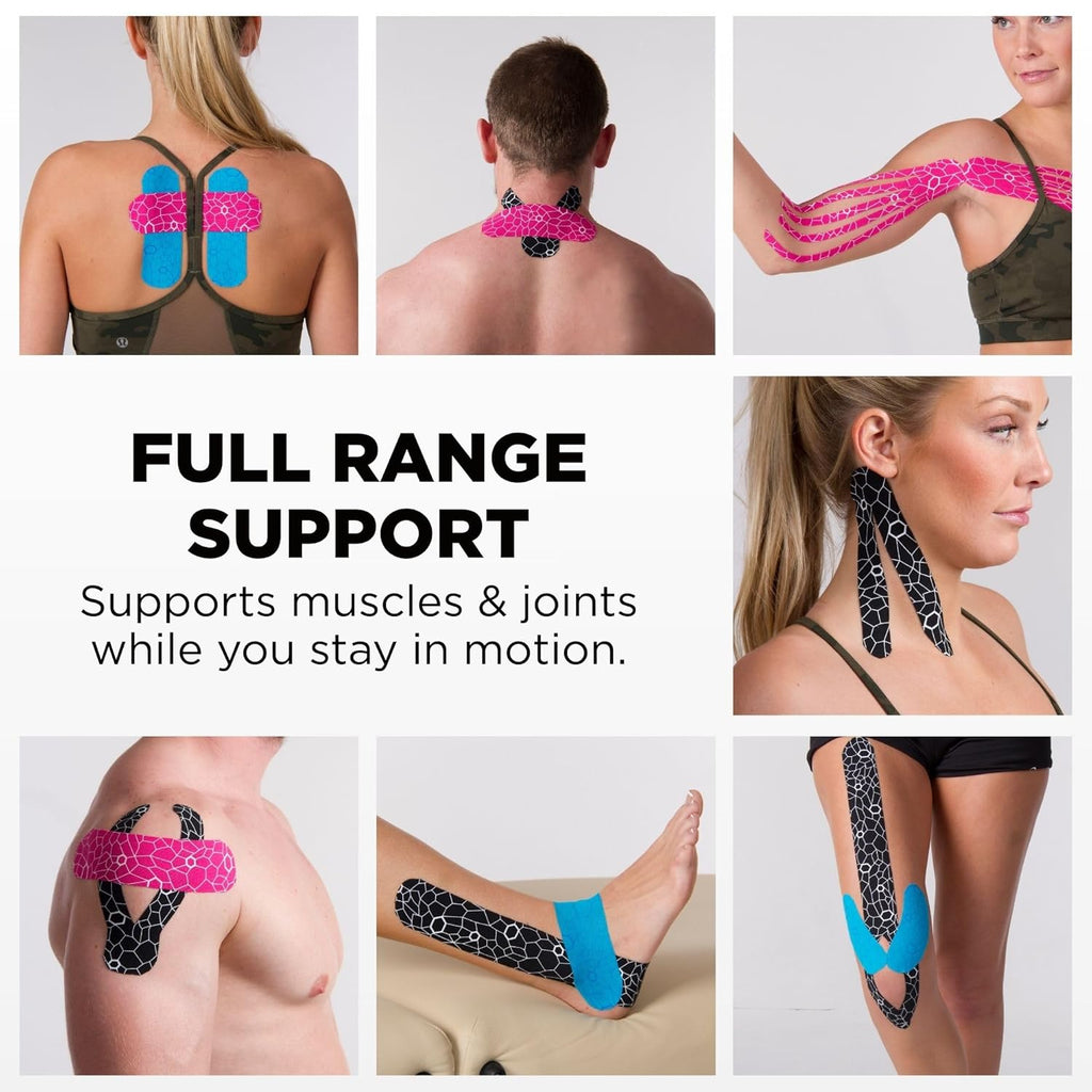 TheraBand Kinesiology Tape - Long-Lasting Athletic Support with XactStretch Indicators | Beige, 1 Roll, Latex-Free & Water Resistant