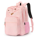 ZORFIN 26L Backpack for College, and Travel: Water Resistant Bookbag - Pink