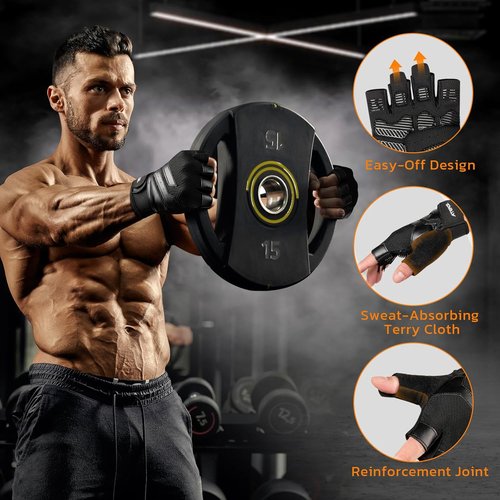 ATERCEL Gym Workout Gloves - Lightweight Weight Lifting Gloves with Excellent Grip for Men & Women | Ideal for Training, Cycling & Climbing