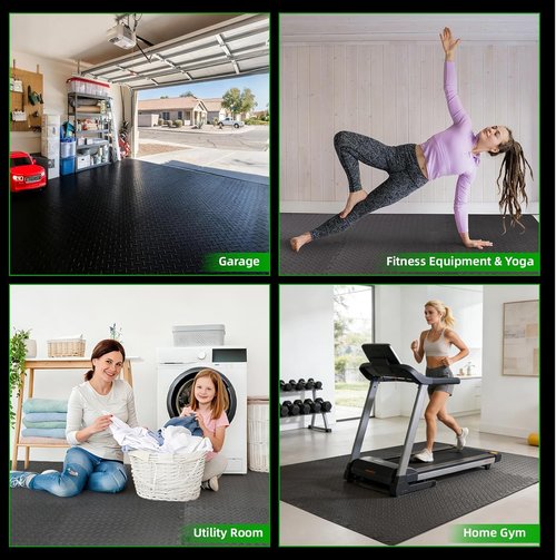 Art3d EVA Interlocking Exercise Mats - 24" x 24" Thick Foam Puzzle Flooring for Gym & Training | 6 & 12 Pack