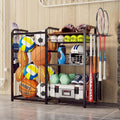Homsorout Sports Equipment Organizer - Large Capacity Ball Storage with Hooks & Baskets for Garage