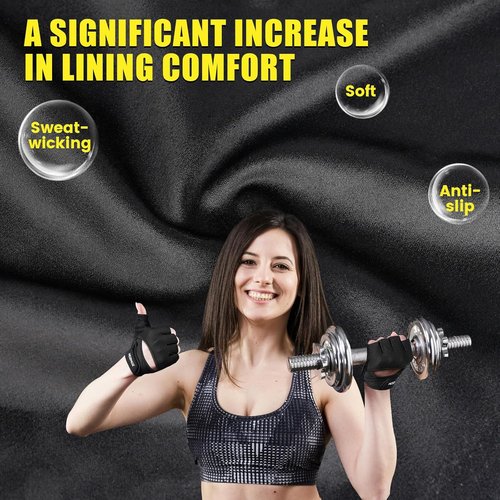 HOZMOZ Weight Lifting Gloves - Ventilated, Thick Padded Workout Gloves with Full Palm Protection | Unisex Fitness Gear