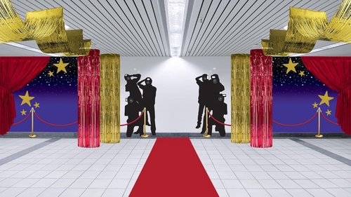 Beistle 2-Count Paparazzi Cutouts, Thin Printed Clear Plastic Hollywood Photographers Wall Backdrop Decorations, Awards Night Decor & VIP Celebrity Photo Prop for Parties, 5' 3"