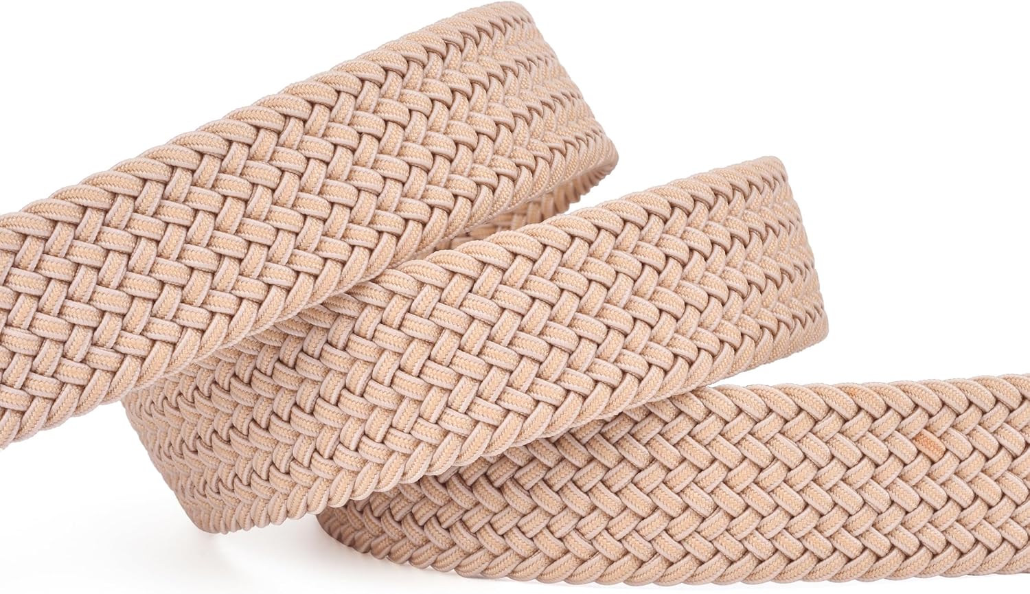 Skiennix Men's Stretch Woven Elastic Braided Belt - 1.3" Wide for Comfort and Style