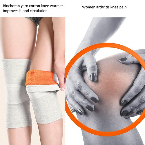 iEasey Thermal Knee Warmer with Warm Lining Stretch Knit Arthritic Knee Sleeves Night Sleep Knee Wrap Pad Brace Support Band
