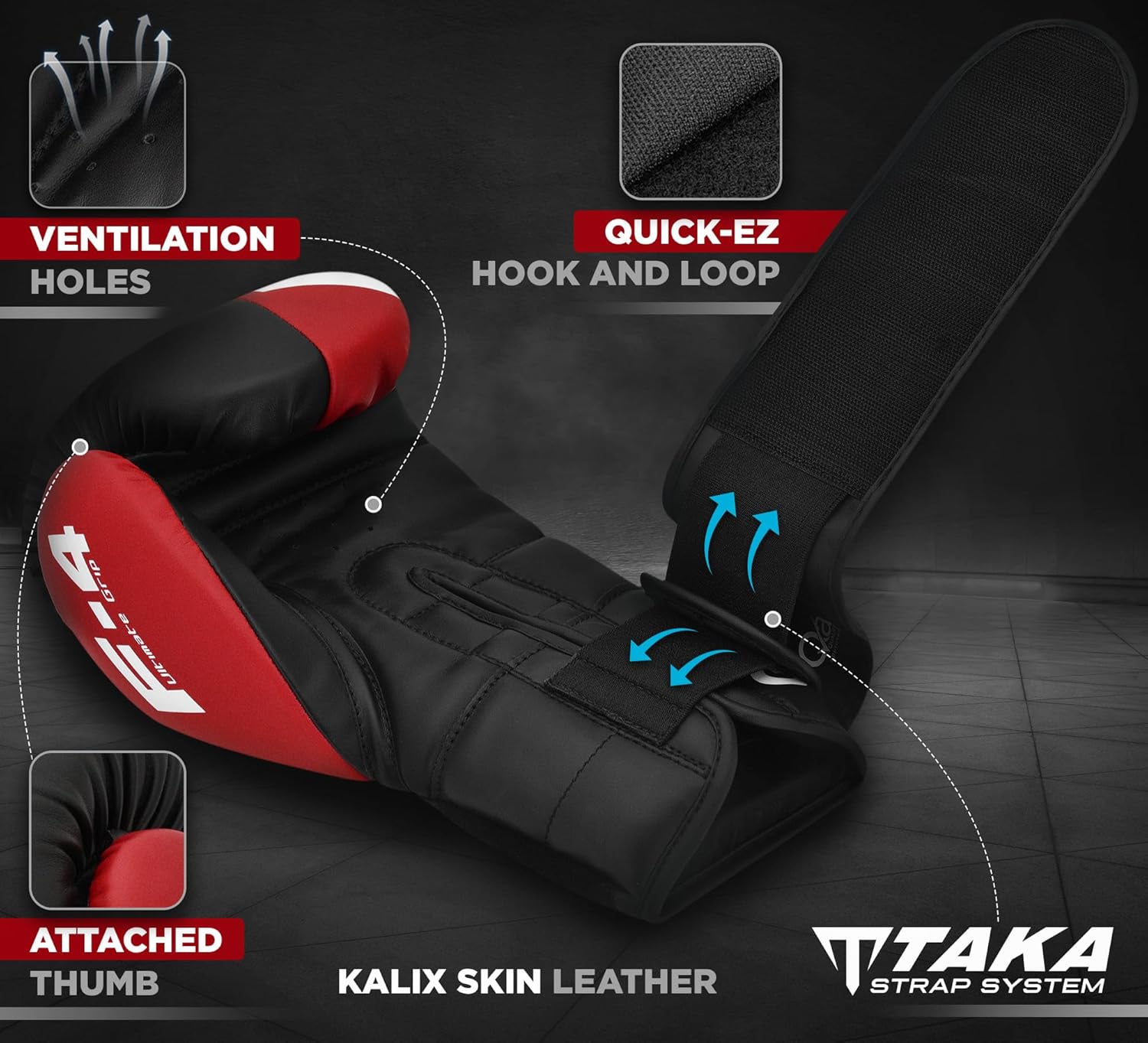 RDX Boxing Gloves - Maya Hide Leather Training Gloves for Muay Thai & Kickboxing | 8-16 oz Options